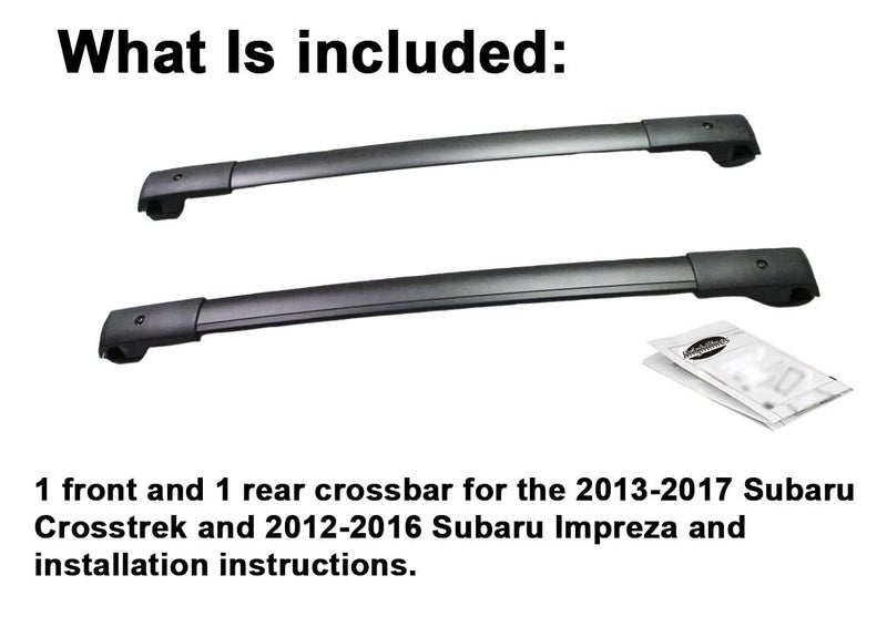 BRIGHTLINES Aero Cross Bars Roof Racks Luggage Rack Replacement for 2013-2017 Subaru Crosstrek & 2012-2016 Impreza - Image 2